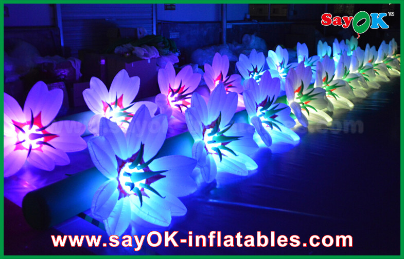 Large Inflatable Lighting Decoration Inflatable Wedding Flower Chain WIth LED Light For Decoration