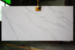 6.5Mohs White Calacatta Quartz Kitchen Tops Solid Surface 3000*1600