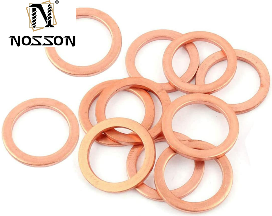 Split Style 18-8 Stainless Steel JIS Standard 1mm Thickness Copper Meson Copper Gasket Metal Flat Shim Washer M3-M9