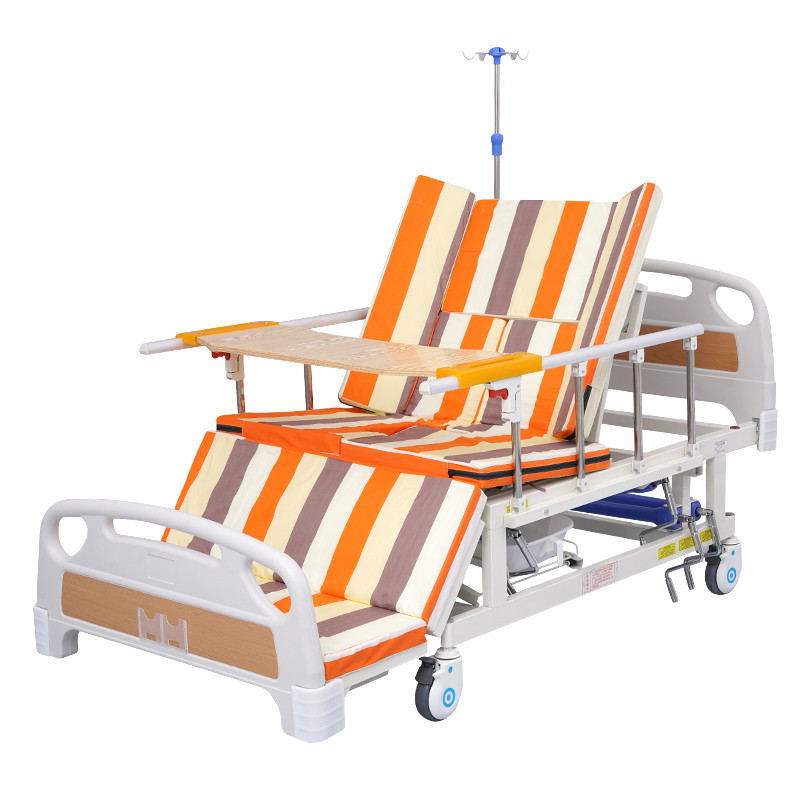 Multi function medical elderly care furniture manual multi function household care bed with toilet