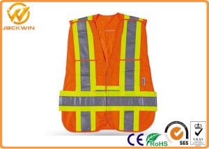 Quality Fluorescent Orange Reflective Safety Hi Vis Mesh Vests for Warning Protection wholesale