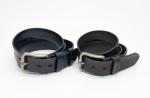 3.8cm Width Genuine Mens Casual Leather Belt With Embossed Lines 248g
