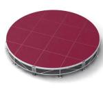 Adjustable Folding Aluminum Platform / Round Stage Platform 750kg/Sqm