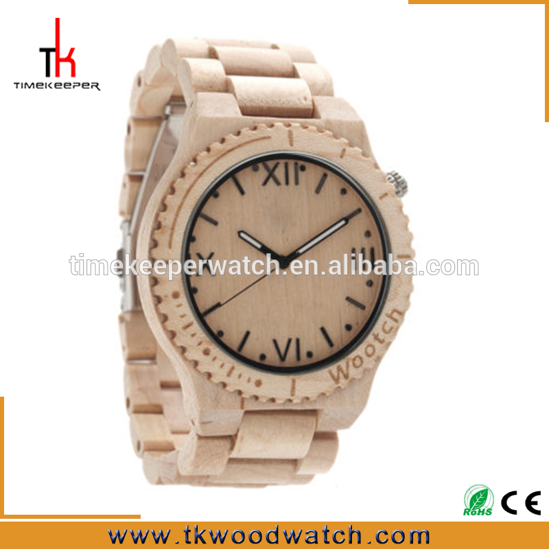 2017 Luxury watch Design by Timekeeper Japan movement wood watches steel