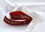 Personalized SGS Polyester Christmas Satin Ribbon Washable