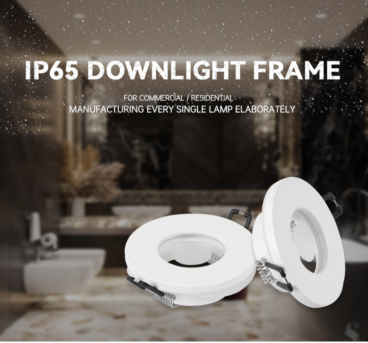 IP65 Rated 60mm Cut-out Round Aluminum Recessed MR16 GU10 Spotlight Housing