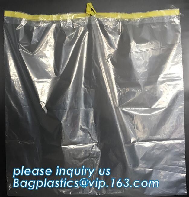 Disposable biohazard infectious plastic drawstring medical waste bag, Promotional mini biohazard drawstring packaging ba