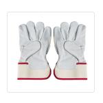 Half Lining Rubberized Cuff Leather Safety Gloves