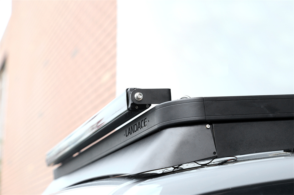304 Stainless Steel Flat Roof Rack Light Bar Mounting Bracket for 0.209kg/pcs Black