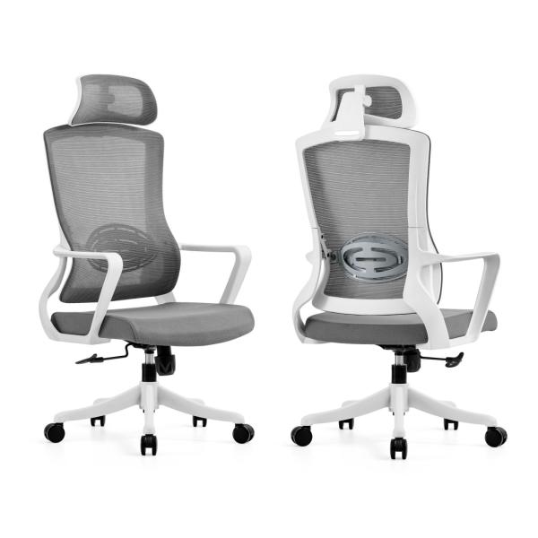 Aluminum Ergonomic Custom Reclining Office Chair With Footrest For Contemporary