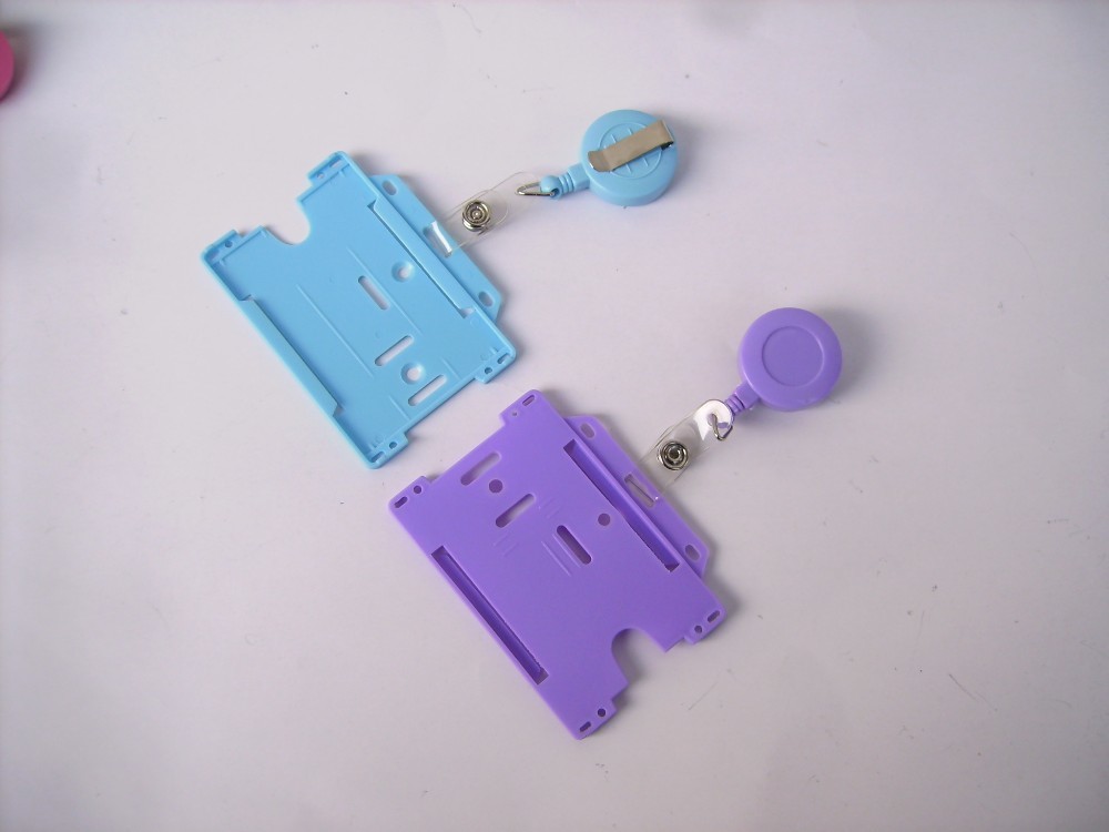 Personalised Plastic Name Tag Holders , Yoyo Badge Holder With BSCI