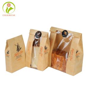 Quality Oil Proof ISO9001 100gsm Kraft Paper Food Bags UV Varnishing wholesale