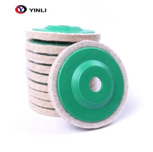 Quality 4 Inch 100*16*10mm Wool Felt Wheel , Wool Felt Disc For Mirror Polishing wholesale