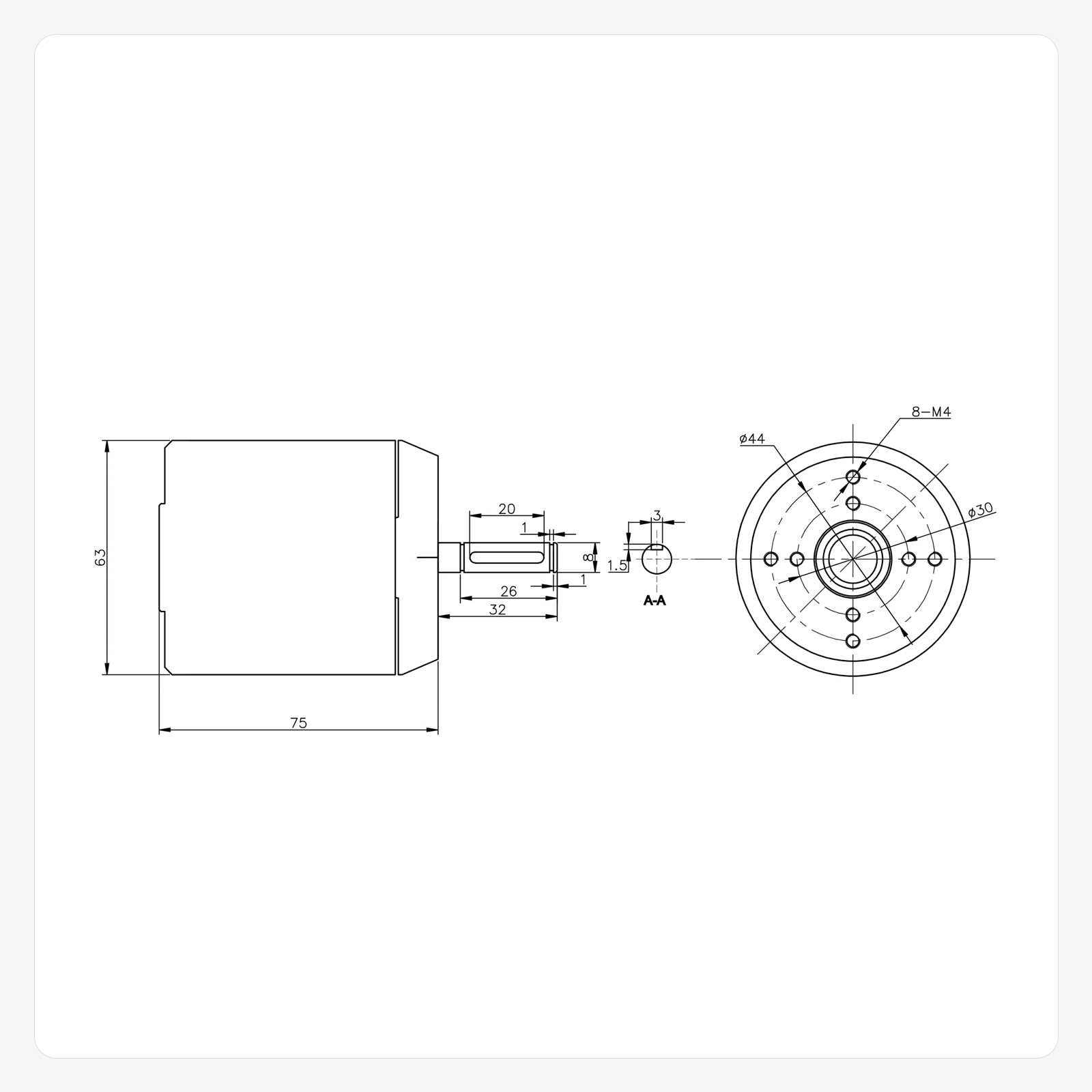Compact High Efficiency 6374 Brushless Motor For Electric Skateboard And DIY Power Tools