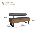 Restaurent Couch Sofa, Hotel Booth Sofa, Club Couch, PU Leather Upholstery, High