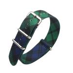 Tartan Print Nylon Strap Watch Bands 22mm Stylish Pattern
