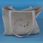 Organic Fabric Shopping Tote Bag Wear Resistant Screen Printing For Protector
