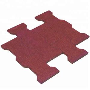 Quality Safety EPDM Rubber Floor Mat Dog Bone Paver Tiles wholesale