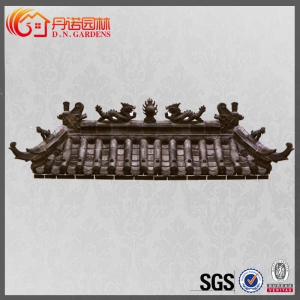 Cheap Chinese Decorative Roof Tiles Clay Unglazed Matt Dragon Pattern Traditional for sale