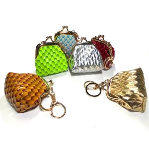 Quality Green Engraved Leather Mini Backpack Coin Purse Keychain CE Approved wholesale