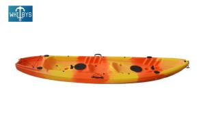 Quality Plastic Tandem Kayak Double Sit On Top 2+1 Family Boat For Fishing 370*87*33cm Size wholesale