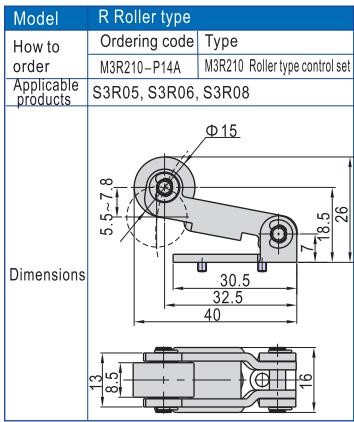 S3RM5 S3 Series Control valve 3/2 way Roller type manual control valve