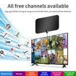 Indoor Dvb T2 For Smart Hdtv Digital TV Antenna Adhersive Mount 50 Ohm Input