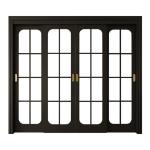 Powder Coated Aluminium Sliding Doors Double Glazed For 100 / 120 Sliding Door