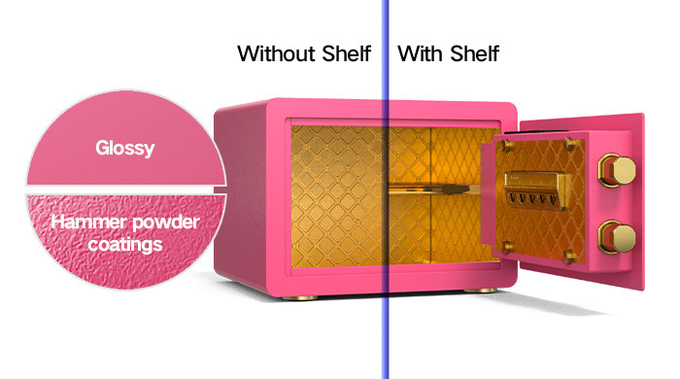H250mm Solid Bolts Home Safe Box Fingerprint Lock With Hammer Surface treatment