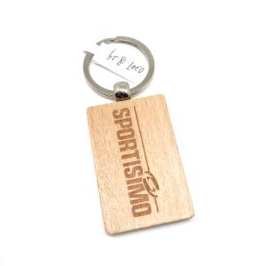 Quality Natural Wood Keychain Engraving With Personalized Custom Design wholesale