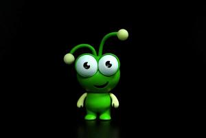 Quality Cricket Insect Plastic Toy Figures Movable Arm With Two Big Eyes 6.5*7*2.4cm wholesale