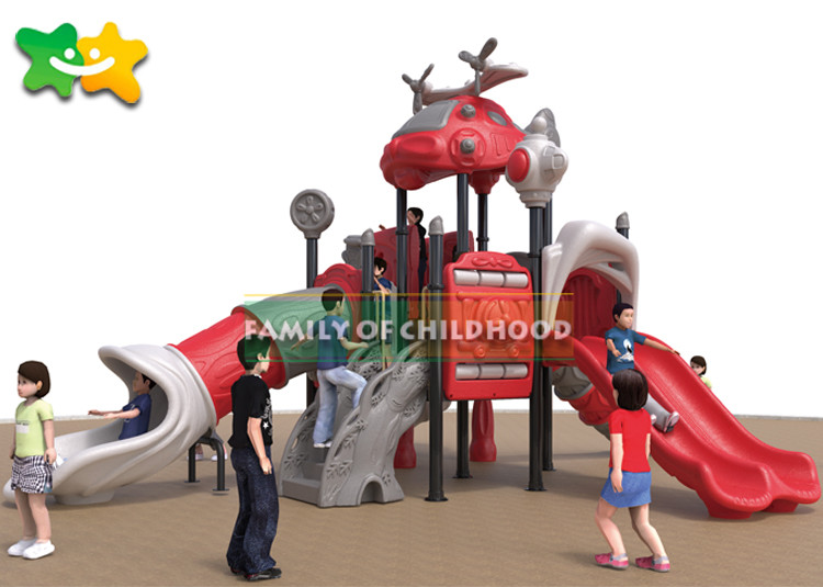Funny Plastic Spiral Slide , Plastic Play Slides For Toddlers CAD Instruction Installation