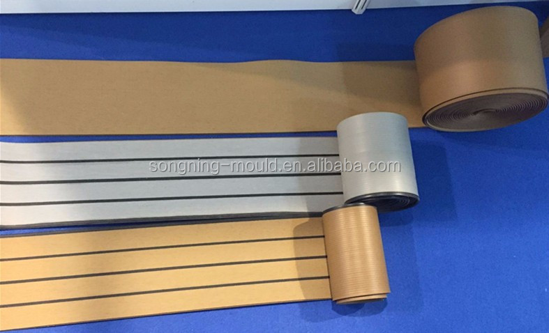 25meter/roll Anti UV Teak PVC Yacht Teak Floor with Teak/Grey Length 25meter/roll