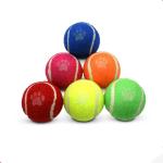 outdoor 6.2cm rubber soft dog fetch toy orange pet tennis ball