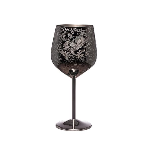 18oz Unbreakable Stainless Steel Stemmed Wine Glass Shatterproof Metal Wine