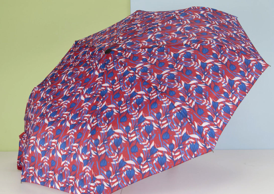 Auto open close 3 Foldable Umbrella Windproof Plastic Handle