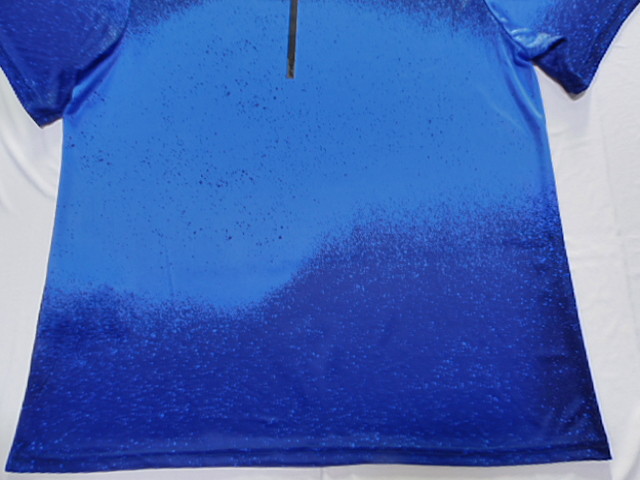 Blue Quick Dry Knitting Interlock Mens Round Neck T Shirt Round Neck Tops For Guys
