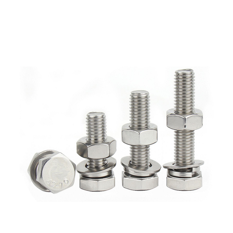 ISO9001 2015 Certified Customized M8 M12 Size SS Hex Bolts and Nuts SS304 316 DIN 933