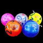 Customized 22.5cm Plastic Inflatable Football for Embossed Printing in Outdoor