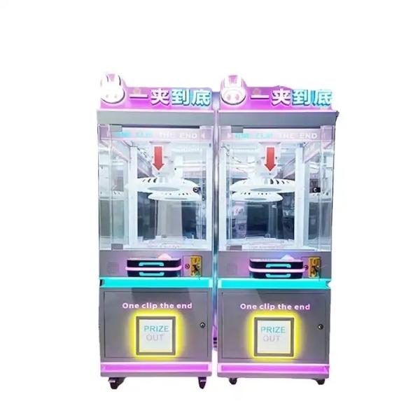 Metal Acrylic Plastic Coin Operated Lucky Wheel Gift Claw Game Machine for Your