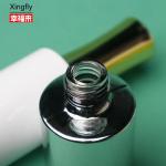 Glass 15ml Nail Polish Bottle Custom Made UV Coating With Brush And Cap