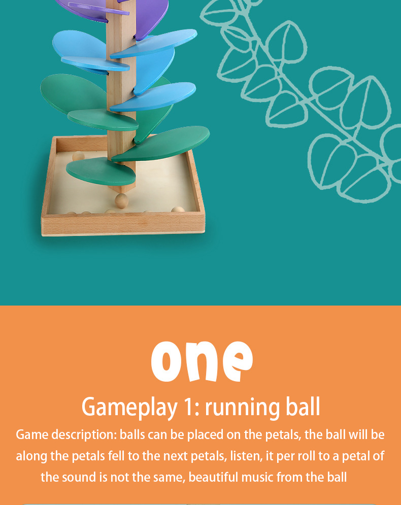Rainbow Music Tree Early Learning Educational Toys Color Disassembly Ball Tree Game