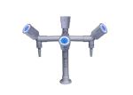 chemical resistant Deck Mounted Lab Fittings with Quadruple Outlet