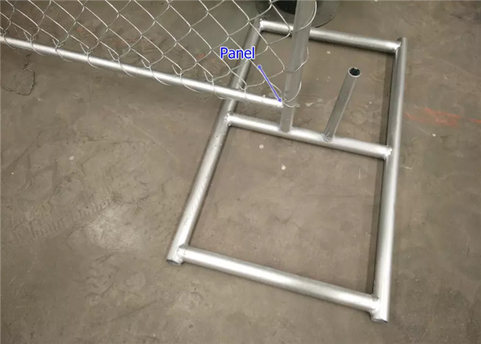Chain Link Temporary Security Fencing Fabric Hot Dip Galvanized 6 Feet X 12 Feet