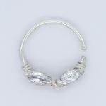 Double Marquise Zircon hypoallergenic septum ring Tie Wire 16G 10mm
