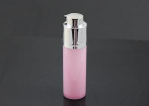 Quality Pink Cylinder 50ml Airless Pump Bottles / Makeup Pump Bottle wholesale