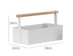 White Powder Coated 19cm Metal Houseware Iron cosmetic Storage Box