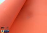 Orange Acrylic Coated Fibreglass Fabric 260GSM 0.22MM Fire Resistant 39" Plain