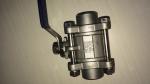 3PC Full Port NPT Threaded SS Ball Valve , CF8 NPT Ball Valve 1000 WOG Pressure