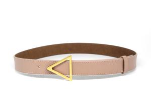 Quality Elegant Ladies 2.8cm Triangle Buckle Leather Belt wholesale